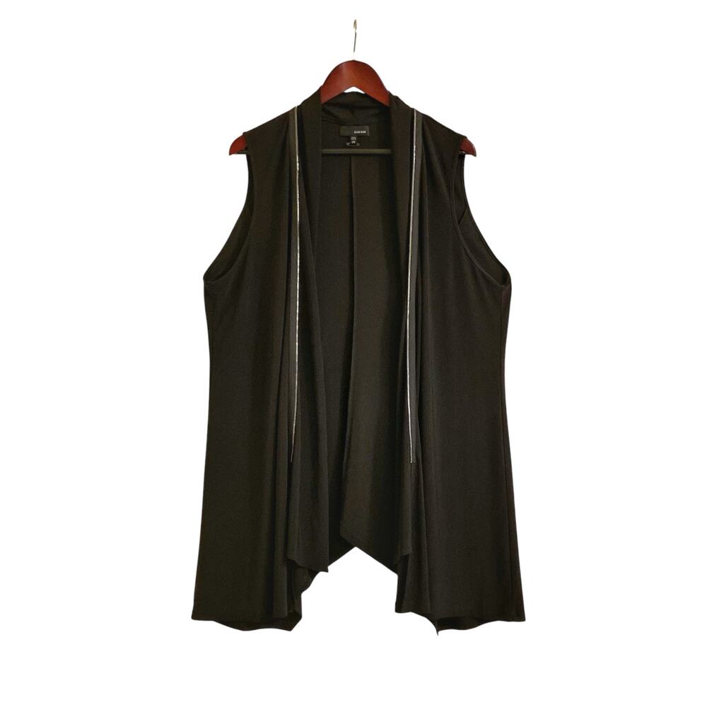 NWOT Sun Kim Zipper Detail Tunic Topper Vest Size 2X Lagenlook ComfyUSA